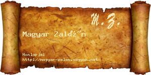 Magyar Zalán névjegykártya