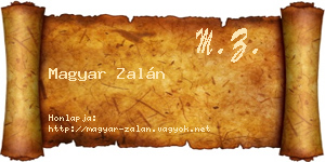 Magyar Zalán névjegykártya